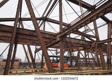 Boston, MA / USA - May 26, 2018: Charlestown Bridge In Boston.