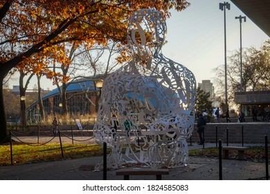 Boston, MA, USA - November 2017: Alchemist By Jaume Plensa