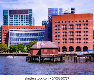 Boston, Mass, USA - July 21, 2018: The John Joseph Moakley United States Courthouse Serves As The Headquarters For The US Court Of Appeals And The US District Court For The District Of Massachusetts. 