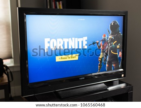 Boston Massachusetts April 10 2018 Fortnite Stockfoto Jetzt - boston massachusetts april 10 2018 fortnite video game home screen fortnite