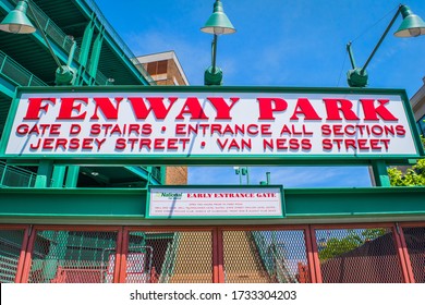 Boston, Massachusetts - May 25, 2018: The Early Entrance Gate At Fenway Park.