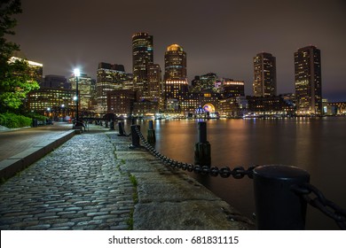 Boston Massachusetts, Skyline at Night