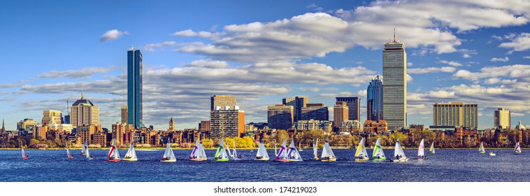 Boston, Massachusetts Skyline Panorama