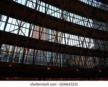 Boston, Massachusetts / USA - 2/3/2020: State Transportation Building, Park Plaza