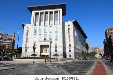 Boston, Massachusetts, USA - August 31 2017: Edward W. Brooke Courthouse In Boston