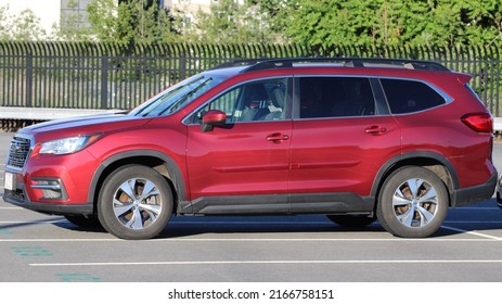 Boston, Massachusetts, USA - June 11,2021: Subaru Ascent Is One Of The Most Reliable Mid-size SUV.