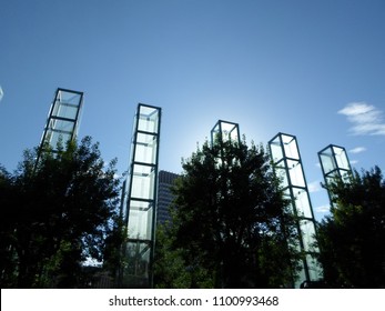 Boston, Massachusetts / USA - May 29 2018: New England Holocaust Memorial