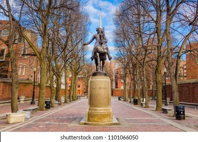 Boston, Massachusetts, USA at the Paul Revere Monument.