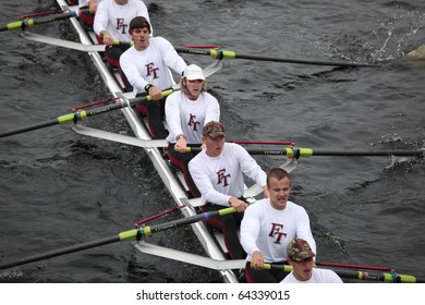 BOSTON - OCTOBER 24: Florida Institute Of Technology Men's Crew Competes In The Head Of The Charles Regatta On October 24, 2010 In Boston, Massachusetts.