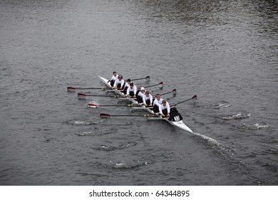 BOSTON - OCTOBER 24: Florida Institute Of Technology Men's Crew Competes In The Head Of The Charles Regatta On October 24, 2010 In Boston, Massachusetts.