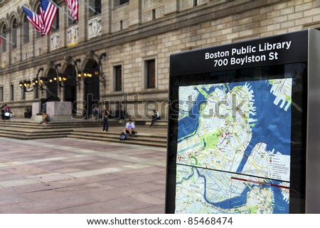 Boston Public Library in Massachusetts.