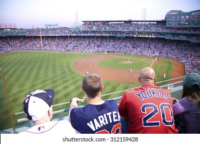 Boston Red Sox Baseball Crowd Watches Game At Historic Fenway Park, Boston Red Sox, Boston, Ma., USA, May 20, 2010, Red Sox Versus Minnesota Twins, Attendance, 38,144, Red Sox Win 6 To 2