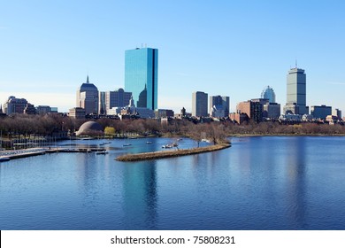 Boston skyline from the Charles River, Massachusetts, USA