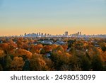 Boston Skyline during the fall