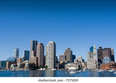 Boston skyline from the inner harbor