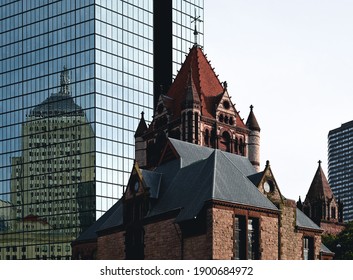 Boston Trinity Church In Downtown