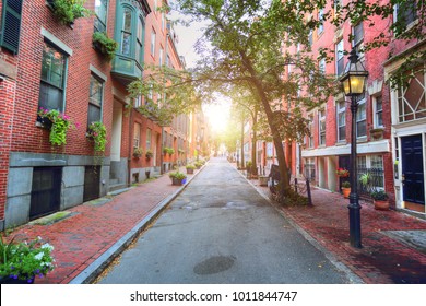 Boston Typical Houses In Historic Center