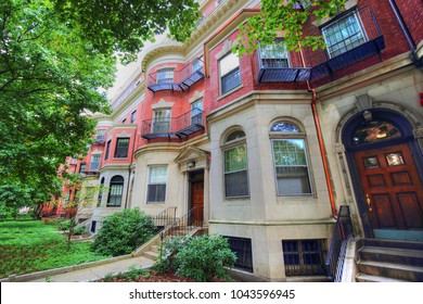 Boston Typical Houses In Historic Center