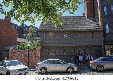 BOSTON, USA - AUGUST 14, 2016: Paul Revere House