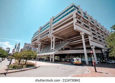 BOSTON , USA - JULY 15, 2019: Government Center Garage And Bus Station In Boston, USA.