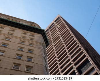 Boston, USA - June 15, 2019: Image Of One Beacon Street And The Suffolk University.