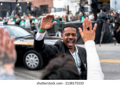 Boston, USA - March 20, 2022: The 2022 St. Patricks Day Parade In Boston