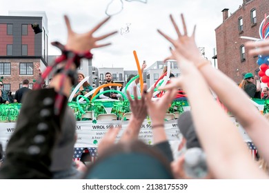 Boston, USA - March 20, 2022: The 2022 St. Patricks Day Parade In Boston