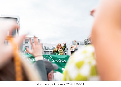 Boston, USA - March 20, 2022: The 2022 St. Patricks Day Parade In Boston