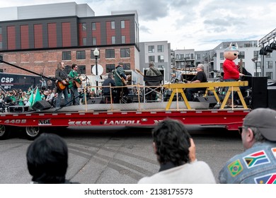 Boston, USA - March 20, 2022: The 2022 St. Patricks Day Parade In Boston