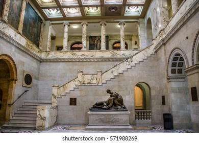 BOSTON, USA - November 30, 2016: Interior Of Massachusetts State House