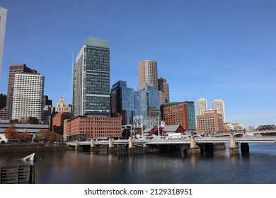 Boston Waterfront From Fort Point Channel