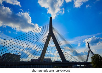Boston Zakim bridge in Bunker Hill Massachusetts USA