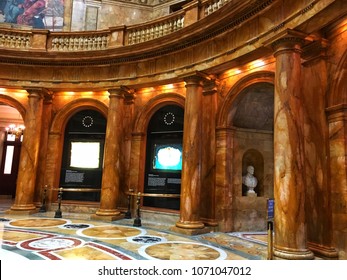 Boston,USA,8 May 2017; The Classic Interior Design Architecture Of The Massachusetts State House