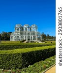 Botanic Garden in Curitiba Brazil - Green Glass and Sky Blue