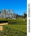 Botanic Garden in Curitiba Brazil - Green Glass and Sky Blue