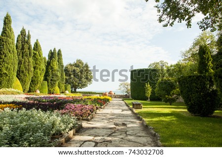 Botanical garden at Balchik Palace 