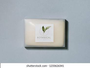 Botanical Soap Bar Packaging Mockup