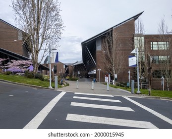 Bothell, WA USA - Circa April 2021: View Of The Large University Of Washington Bothell Satellite Campus On A Calm Day.