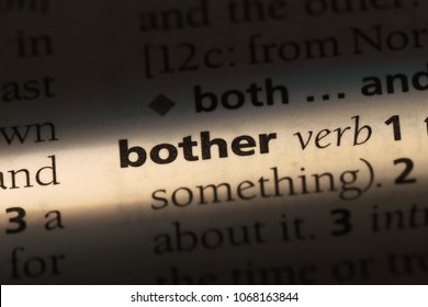 Bother Word In A Dictionary. Bother Concept.