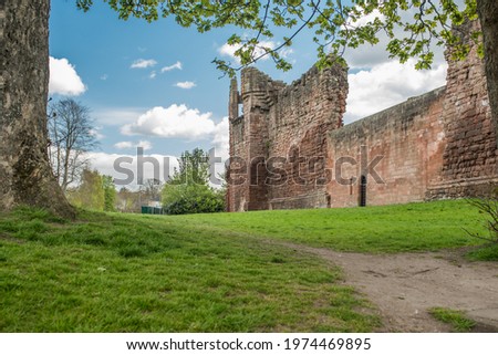 Bothwell castle front defensive walls, Scotland. 