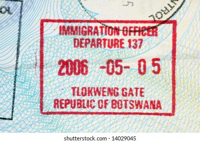 Botswana Entry Permit Stock Photo 14029045 Shutterstock   Botswana Entry Permit 260nw 14029045 