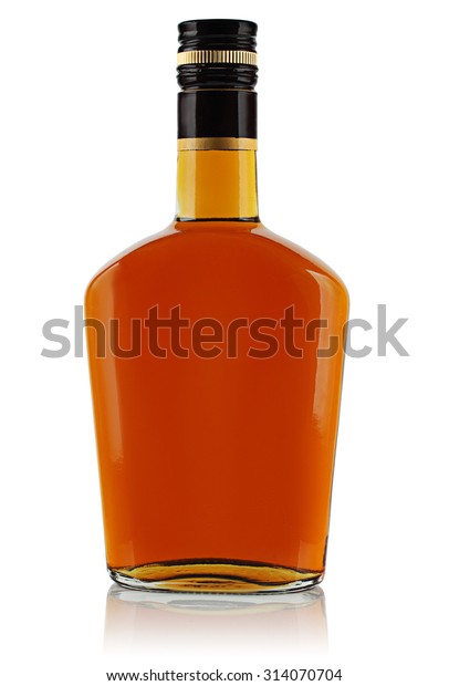 Bottle Booze On White Background Stock Photo 314070704 | Shutterstock