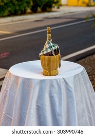 Bottle Of Chianti Wine In Tuscany