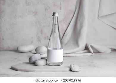 Bottle Of Clean Water On Table