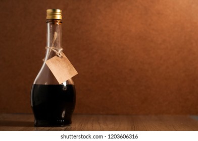 Bottle Of Coffee Liqueur - Chocolate Liqueur - Liquor - With Space For Text