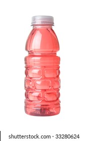 Bottle Containing Sport Drink On White Background