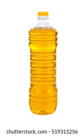 Bottle of cooking oil isolated on white background