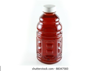 A Bottle Of Cranberry Juice Isolated On White