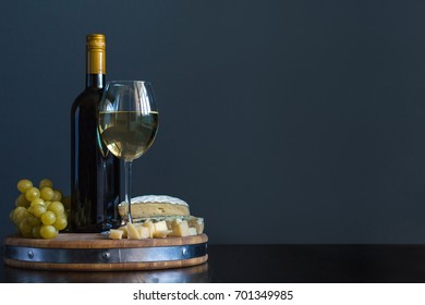Bottle Glass White Wine Near Cheese Stock Photo 701349985 | Shutterstock