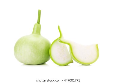 The Bottle Gourd, Calabash on white background. - Shutterstock ID 447001771
